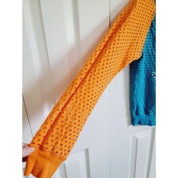 NFL Team Apparel Women's Miami Dolphins Teal Orange Long Sleeve Crop Top‎ Net - Picture 5 of 11